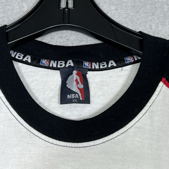 Vintage NBA All Teams T-Shirt Men’s 2XL Black/ White ALLSTARS Double Sided Tee - Picture 3 of 12